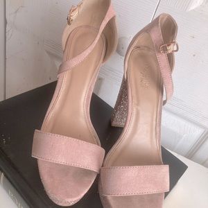 Sparkly high heel shoes
